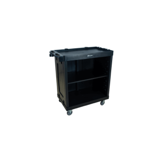 Carro serviço linha utility black com 01 prateleira lateral/fundo (sem porta)
