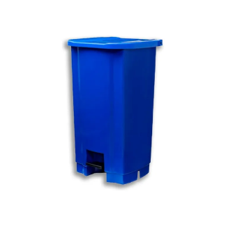 Lixeira com pedal 050 litros azul tonk