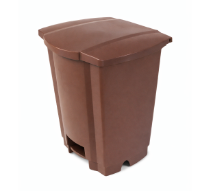Lixeira com pedal 050 litros marrom tonk