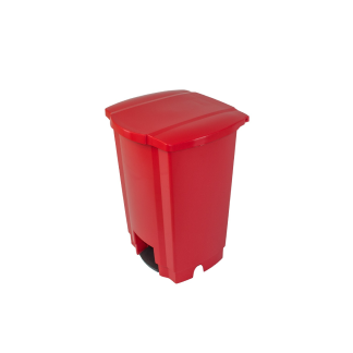 Lixeira com pedal 050 litros vermelho tonk