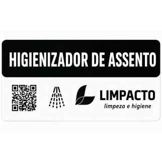 Adesivo limpacto higienizador de assento 5x2 fundo branco