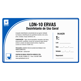 Adesivo spartan ldn-10 ervas 16,5x7cm