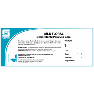 Adesivo spartan mld floral 16,5x7cm