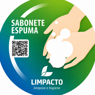 Adesivo redondo limpacto sabonete espuma 6x6cm