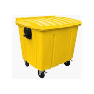 Conteiner com rodas 0700 litros amarelo plestin