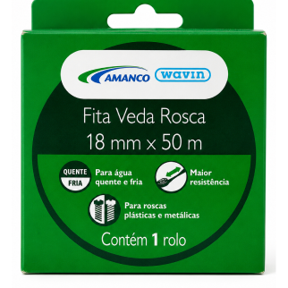 Fita veda rosca 18mm x 50m amanco