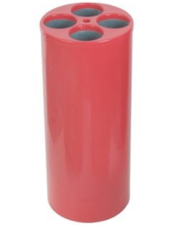 Lixeira para copos utilizados com 4 tubos para copos de água vermelho jsn