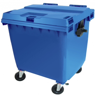 Conteiner 1000l com rodas azul jsn