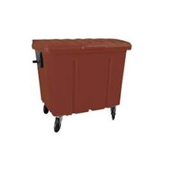 Conteiner 1000l c/ rodas marrom jsn