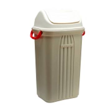 Lixeira com Tampa Basculante 030 Litros Bege Sanremo