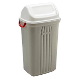 Lixeira com Tampa Basculante 060 Litros Bege Sanremo