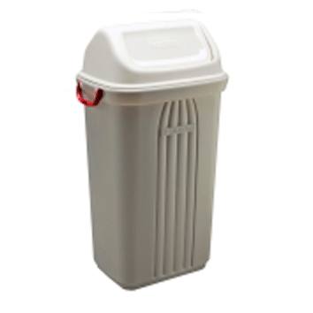 Lixeira com Tampa Basculante 105 Litros Bege Sanremo