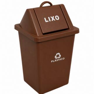 Lixeira Tampa Basculante 100 Litros Marrom Belosch