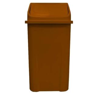 Lixeira Tampa Basculante 100 Litros Marrom Gplasticos