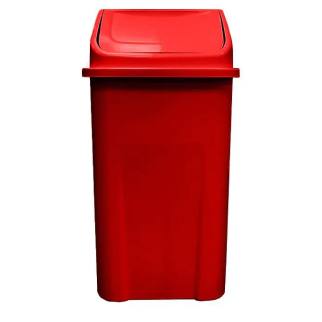 Lixeira Tampa Basculante 100 Litros Vermelha G Plasticos