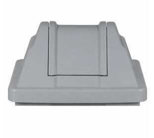 Tampa Basculante p/ Cesto 25L Quadrado Cinza
