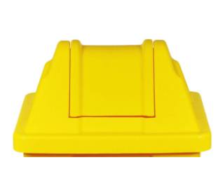 Tampa Basculante p/ Cesto 60L Quadrado Amarela