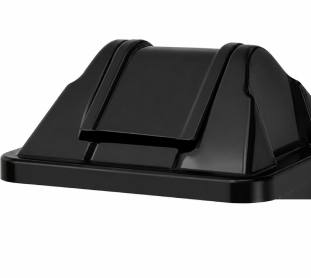 Tampa Basculante p/ Cesto 60L Quadrado Preto