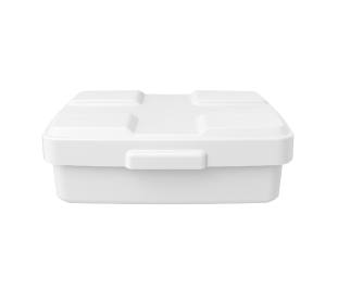 Tampa p/ Cesto Quadrado C/pedal 15L Branco