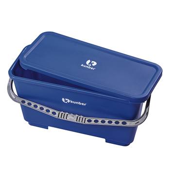 Balde p/ Mop Microfibra C/ Tampa Azul Kunber