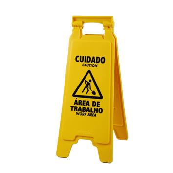 Placa de Sinalização Cuidado ?rea de Trabalho