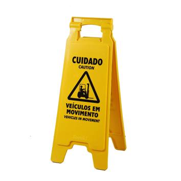 Placa de Sinalização Cuidado Veiculos em Movimento
