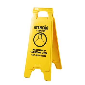 Placa de Sinalização Mantenha o Corredor Livre