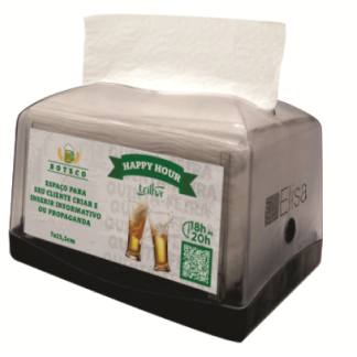 Dispenser de Guardanapo de Mesa Grande Preto Elisa