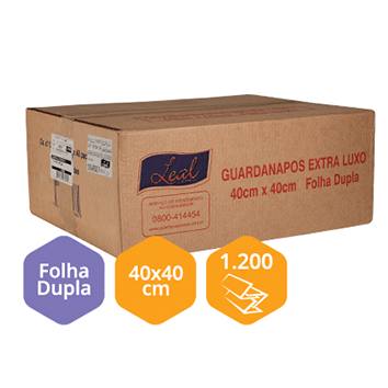 Guardanapo de Mesa e Colo Grande Folha Dupla 40X40 CM Leal CX1200 Unid