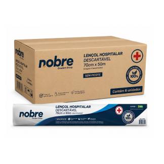 Lenãol Hospitalar Pequeno Luxo Branco 50X50 CX C/ 6 Rolos Nobre