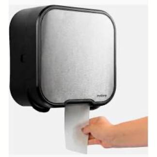 Dispenser Papel Higiênico Rolão Inox/preto Brave Select