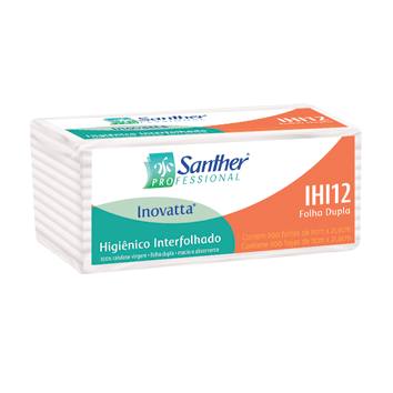 Papel Higiênico Interfolha Folha Dupla V-fold 10X221CM 12000 Folhas Inovatta Ref. PHI12