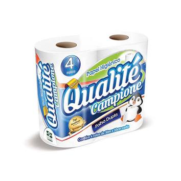 Papel Higiênico Rolinho Folha Dupla 64X30M Qualite Campione