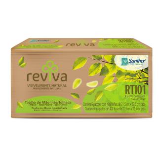 Papel Toalha Interfolha Folha Simples 3 Dobras 2400 Folhas Reviva RTI01