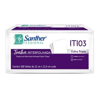Papel Toalha Interfolha Folha Tripla 2 Dobras 2400 Folhas Inovatta ITI03