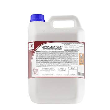 Cloroclean Foamy Detergente Alcalino e Desinfetante Clorado p/ Superfícies em Geral 5L Spartan