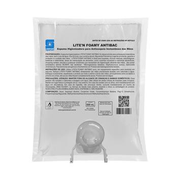 Alcool Antisseptico Espuma 600ML Sem Válvula Lite N Foamy Antibac Spartan