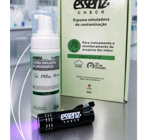 Kit Essenz? Check 810 Simulador de Contaminação p/ Mãos 160ML C/ Lanterna