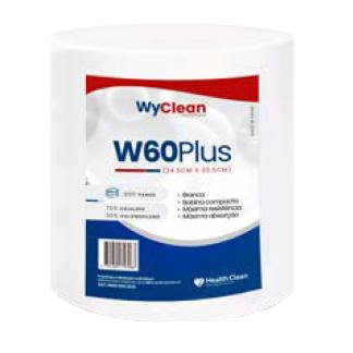 Pano de Limpeza Wiper 24.5CM X 33.5CM - 60GR - 890 Panos - Branco - Health Clean Ref. WPS60 Plus