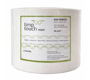 Pano de Limpeza Wiper 24.5CM X 33.5CM -rolo 890 Panos - Branco - Limp Touch Wipes