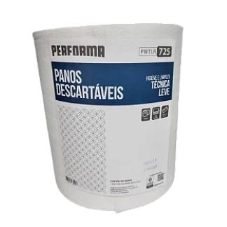 Pano Descartavel - Rolo - 500 Unidades - para Limpeza Leve -30X34CM - Branco - Performa