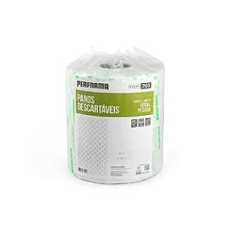 Pano Descartavel - Rolo - 500 Unidades - para Limpeza Pesada -30X34CM - Verde - Performa