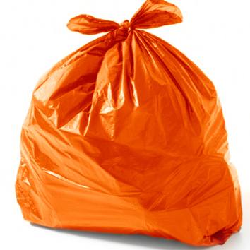 Saco para Lixo 20L Laranja 100UN 40X50 - Leve - Equiv 0,04 Julieta