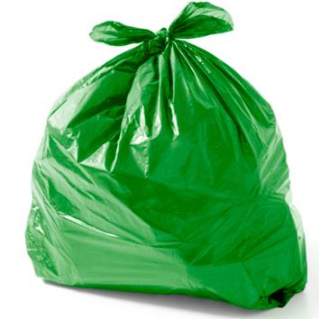 Saco para Lixo 30L Verde 100UN 59X62 - Médio - Equiv 0,06 JD