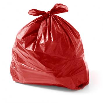 Saco para Lixo 130L Vermelho 100UN 90X105 - Médio - Equiv 0,08 JD