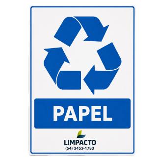 Adesivo Papel p/ Coleta Seletiva 15X20CM