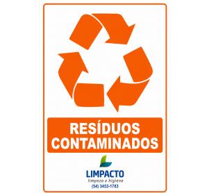Adesivo Residuos Contaminados 15X20CM