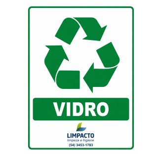 Adesivo Vidro p/ Coleta Seletiva 15X20CM