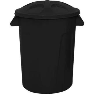 Cesto de Lixo 100 Litros com Tampa Preto G Plasticos