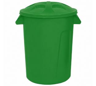 Cesto Plástico com Tampa 060 Litros Verde G Plast